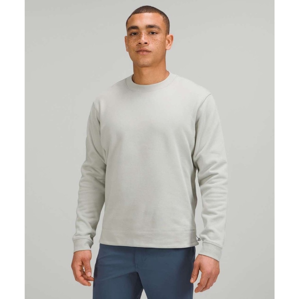 Lululemon French Terry Oversized Long Sleeve Crew Sweatshirt Medium Seal Grey